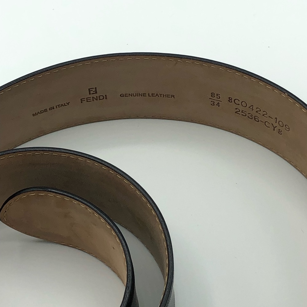Fendi black leather belt size 34 - Picture 5 of 7